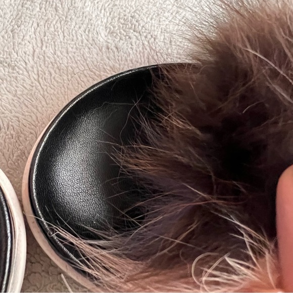 Stuart Weitzman Sublime Flat Fox Fur Leather Slide Sandal Carnival Furmania 8.5 - Picture 12 of 15
